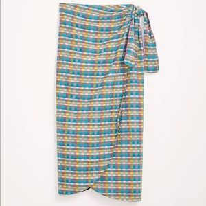 NWT LOFT Lou & Grey Paradise plaid wrap skirt - XS